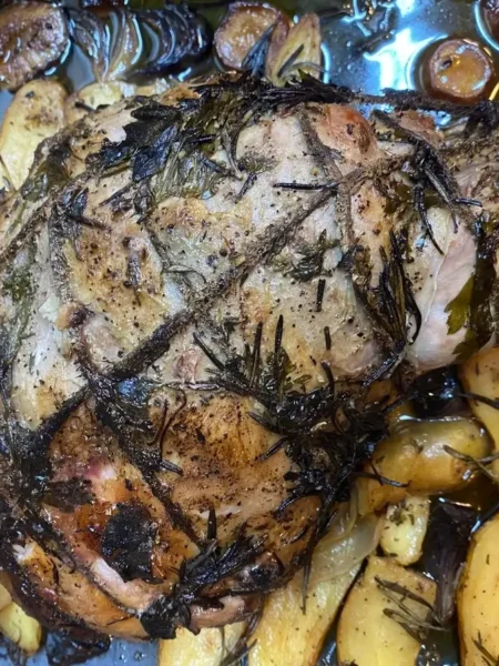 Roasted Leg of Lamb with Root Vegetables